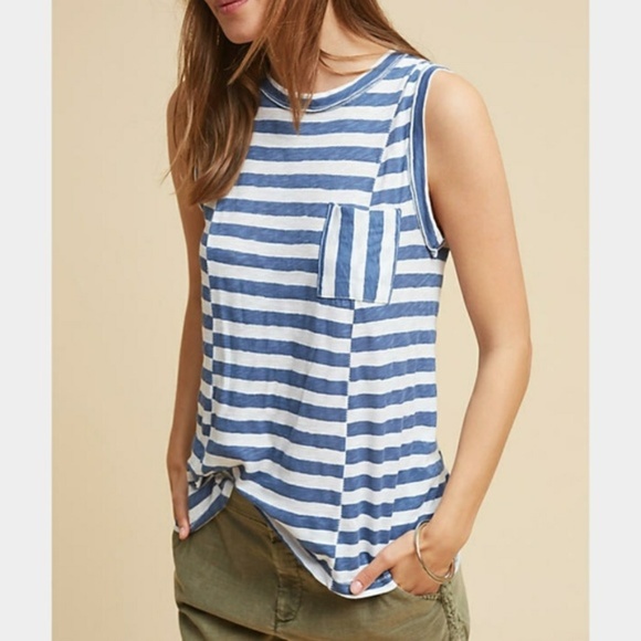 Anthropologie Tops - Anthropologie Stateside Painterly Striped Tank Top